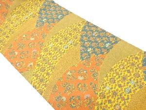 萬葉製　草花模様名古屋帯